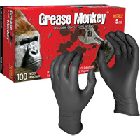 Grease Monkey&reg; Disposable Gloves, Large, Nitrile, 5-mil, Powder-Free, Black Quali-T-Solutions