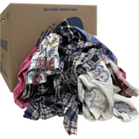 Select Wiper Rags, Flannel, Mix Colours, 20 lbs. Quali-T-Solutions