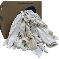 Wiper Rags Box, Ganzie, White, 20 lbs. Quali-T-Solutions