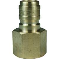 DQC E-Series Straight Through Interchange Plug, Brass, 3/4", Female NPTF, 1700 PSI Quali-T-Solutions