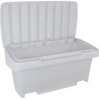 Contenant de rangement robuste pour l'ext&eacute;rieure pour sel et sable, 24" x 48" x 24", 10 pi³, Gris Quali-T-Solutions