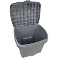 Bacs d'entreposage pour sel & sable, Avec Moraillon, 21" x 27" x 26", 4,24 pi³, Gris Quali-T-Solutions