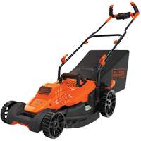 Lawn Mower with Comfort Grip Handle, Push Walk-Behind, Electric, 17" Cutting Width Quali-T-Solutions