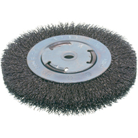 Economy Crimped Wire Wheel Brushes - Medium Face, 6" Dia., 0.008 Fill, 2" Arbor Quali-T-Solutions