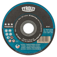 Premium 2 In 1 Thincut Cut-Off Wheel, 4-1/2" x 0.045", 7/8" Arbor, Type 1, Aluminum Oxide, 13300 RPM Quali-T-Solutions