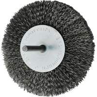 Circular Crimped Wire End Brushes, 4", 0.008" Fill, 1/4" Shank Quali-T-Solutions