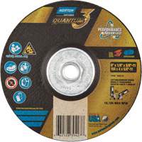 Quantum3 Grinding & Cutting Wheel, 6" x 1/8", 5/8"-11 Arbor, Type 27, 24 Grit, Ceramic Alumina Quali-T-Solutions