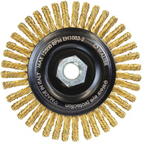 Brosse m&eacute;tallique &agrave; touret sans cr&eacute;ation d'&eacute;tincelles, 5" dia. x 5/8"-11 arbre Quali-T-Solutions