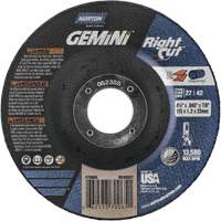 Gemini RightCut Right Angle Cut-Off Wheel, 4-1/2" x 0.045", 7/8" Arbor, Type 27/42, Aluminum Oxide, 13580 RPM Quali-T-Solutions