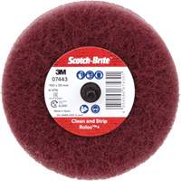 Roue de ponçage &agrave; usage g&eacute;n&eacute;ral Scotch-Brite Roloc Plus, 4" dia. Quali-T-Solutions
