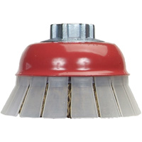 Brosse-boisseau en fil m&eacute;tallique serti avec grille de protection Quali-T-Solutions