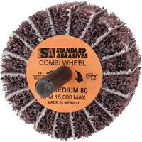 Roue Combi Buff and Blend 898001 Standard Abrasives, 2" dia. x 1" la, Arbre 1/4", Oxyde d'aluminium Quali-T-Solutions