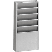Literature Storage Racks, Stationary, 5 Slots, Steel, 9-3/4" W x 4-1/8" D x 21" H Quali-T-Solutions