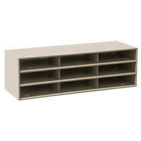 Data Organizers, Stationary, 15 Slots, Steel, 33-3/4" W x 11 5/8" D x 17 3/4" H Quali-T-Solutions
