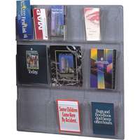 Literature Displays, Wall Mount, 6 Slots, Plastic, 30" W x 34-3/4" D x 34-3/4" H Quali-T-Solutions