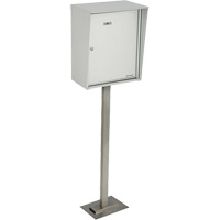 Collecting Boxes, Pedestal -Mounted, 21" x 12-7/8", Aluminum Quali-T-Solutions