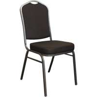 Chaises empilables, Tissu, Hauteur 37", Capacit&eacute; 275 lb, Noir Quali-T-Solutions