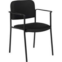 Chaises empilables, Tissu, Hauteur 32", Capacit&eacute; 300 lb, Noir Quali-T-Solutions