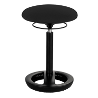 Chaise ergonomique Twixt, Stationnaire, Ajustable, , Mailles en polyester Si&egrave;ge, Noir Quali-T-Solutions