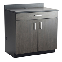 Armoire modulaire de base, M&eacute;lamine, 39" h x 36" la x 25" P, Nuit d'Asie/noir Quali-T-Solutions