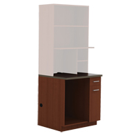 Modular Cabinet, Melamine, 39" H x 36" W x 25" D, Mahogany Quali-T-Solutions