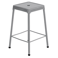 Tabouret en acier pour comptoir Safco, Stationnaire, Fixe, 25", Acier Si&egrave;ge, Gris Quali-T-Solutions
