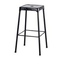 Tabouret en acier pour bistro Safco, Stationnaire, Fixe, 29", Acier Si&egrave;ge, Noir Quali-T-Solutions