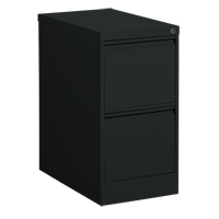 Classeur vertical, Acier, 2 tiroirs, 15-1/7" la x 25" p x 29" h, Noir Quali-T-Solutions
