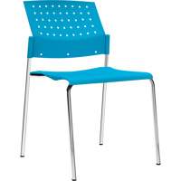 Chaises sans accoudoirs empilables, Plastique, Hauteur 33", Capacit&eacute; 300 lb, Bleu Quali-T-Solutions