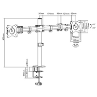 Bras double pour moniteur ActivErgo Quali-T-Solutions