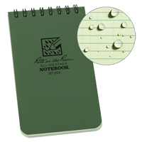 Pocket Top-Spiral Notebook, Soft Cover, Green, 100 Pages, 3" W x 5" L Quali-T-Solutions