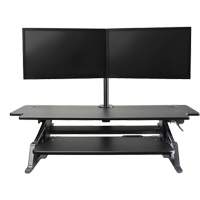 Goya Sit-Stand Workstation, Desktop Unit, 20" H x 42" W x 16" D, Black Quali-T-Solutions
