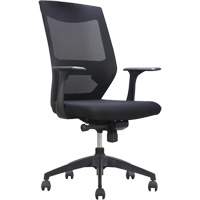 Chaise de bureau ajustable &agrave; basculement synchronis&eacute; s&eacute;rie Activ, Tissu/Mailles, Noir, Capacit&eacute; 275 lb Quali-T-Solutions