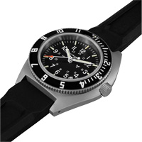 Steel Navigator with Date on Black 3-Piece Rubber Strap Kit, Digital, Battery Operated, 41 mm, Black Quali-T-Solutions