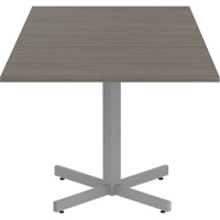 Table carr&eacute;e &agrave; hauteur r&eacute;glable Newland, 36" lo x 36" la x 29" h, Dessus de 1", Stratifi&eacute;, Brun Quali-T-Solutions