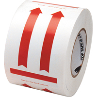 This Side Up Pictogram Special Handling Labels, 6" L x 4" W, Red on White Quali-T-Solutions