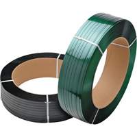 Green Strapping, Polyester, 5/8" W x 3800' L, Green, Manual Grade Quali-T-Solutions