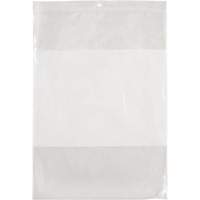 Sacs en poly avec espace inscriptible blanc, Refermable, 12" x 9", 2 mils Quali-T-Solutions