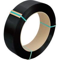 Feuillard, Polyester, 1/2" la x 5800' lo, Noir, Calibre Manuel Quali-T-Solutions