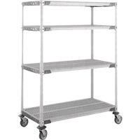 Chariot MetroMax i sur roulettes &agrave; tige, 4 tiers, 18" x 69" x 36", Capacit&eacute; 900 lb Quali-T-Solutions