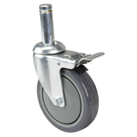 Roulette pour &eacute;tag&egrave;re en treillis chromat&eacute; Quali-T-Solutions