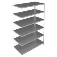 &eacute;l&eacute;ment de rayonnage, Acier galvanis&eacute;, Montant &agrave; fente, Ajout, 48" la x 72" h x 24" p Quali-T-Solutions