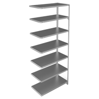 Shelving Unit, Galvanized Steel, Slotted Angle, Add-On, 36" W x 84" H x 18" D Quali-T-Solutions