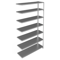 &eacute;l&eacute;ment de rayonnage, Acier galvanis&eacute;, Montant &agrave; fente, Ajout, 48" la x 84" h x 15" p Quali-T-Solutions