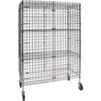 Chariot de s&eacute;curit&eacute;, Chrom&eacute;, 48" x 69" x 24", Capacit&eacute; 500 lb Quali-T-Solutions