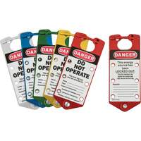 Moraillons de verrouillage &eacute;tiquet&eacute;s, Bleu/Vert/Rouge/Argent/Jaune Quali-T-Solutions