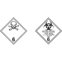&eacute;tiquettes d'exp&eacute;dition TMD, Classe 6,1, Substances toxiques, Papier Quali-T-Solutions