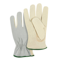 Split Back Driver's Gloves, Medium, Grain Cowhide Palm Quali-T-Solutions