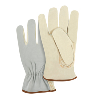 Split Back Driver's Gloves, Large, Grain Cowhide Palm Quali-T-Solutions