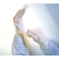 Gants d'examen Qualatex Miracle Grip QRP, Moyen, Latex, 6 mils, Sans poudre, Blanc Quali-T-Solutions